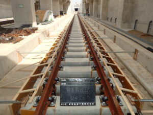 東急新横浜線の新線工事のコンクリート打設前状況