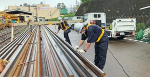 2020年度新入社員の現場研修風景です。