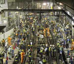 東急東横線
渋谷〜代官山間地下化工事に伴う軌道工事